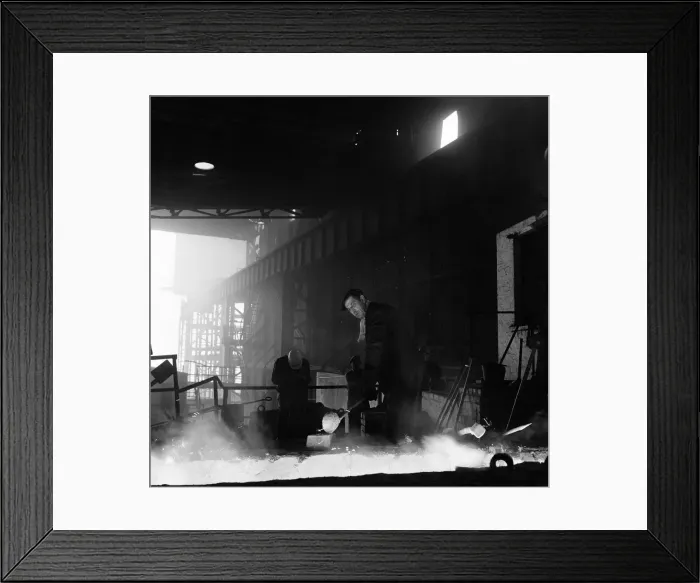 Framed Print : Skinningrove blast furnace plant, which is to close. 1971