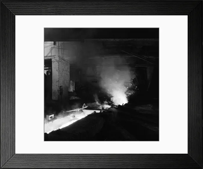 Framed Print : Skinningrove blast furnace plant, which is to close. 1971