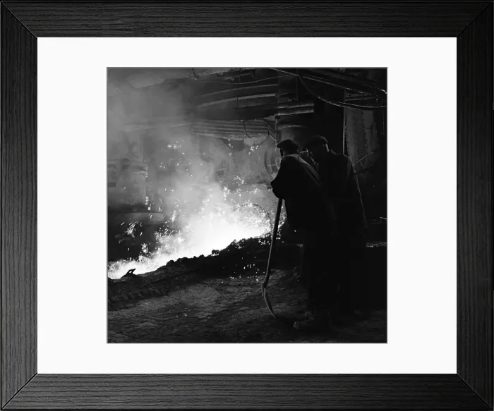 Framed Print : Skinningrove blast furnace plant, which is to close. 1971