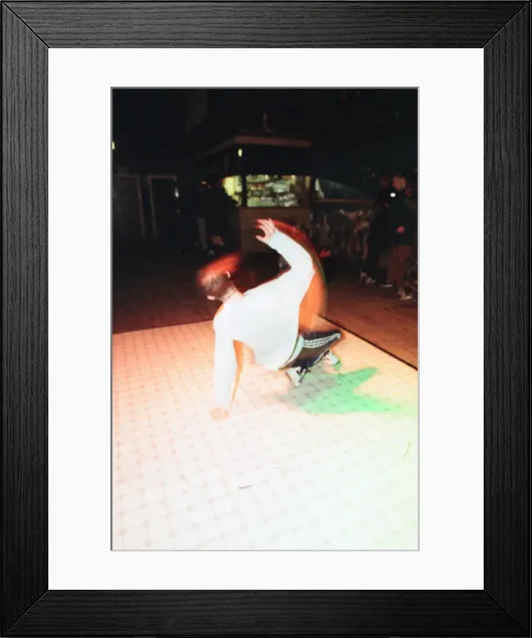 Framed Print : Breakdancing at the After Dark Club, Reading, 8th April 1998 Framed Print : Breakdancing at the After Dark Club, Reading, 8th April 1998
