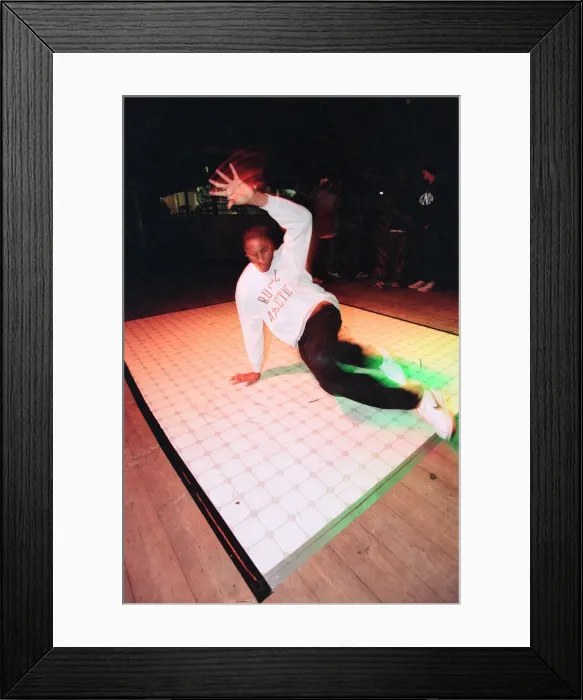 Framed Print : Breakdancing at the After Dark Club, Reading, 8th April 1998 Framed Print : Breakdancing at the After Dark Club, Reading, 8th April 1998