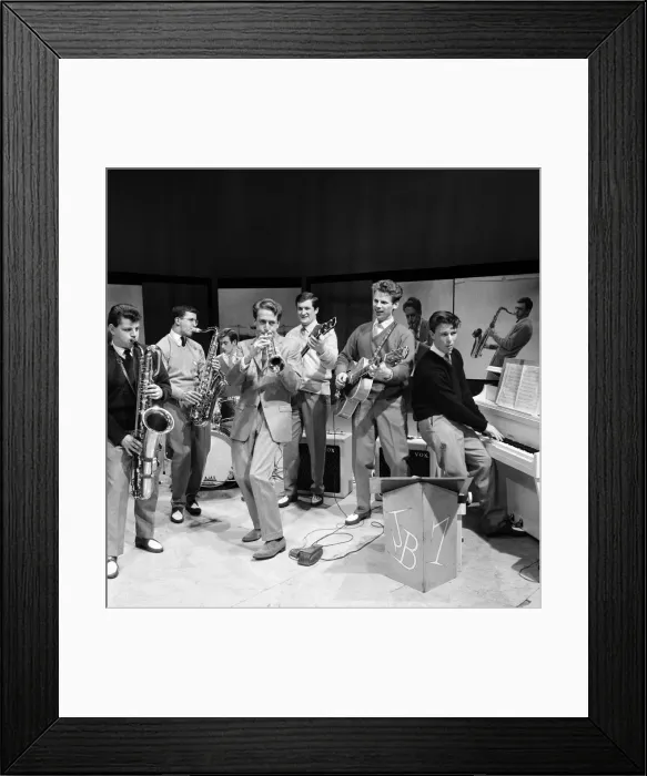 Framed Print : The John Barry Seven band in rehearsals. 3rd April 1959 Framed Print : The John Barry Seven band in rehearsals. 3rd April 1959