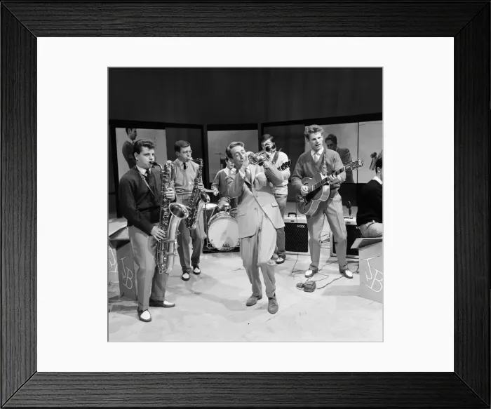 Framed Print : The John Barry Seven band in rehearsals. 3rd April 1959 Framed Print : The John Barry Seven band in rehearsals. 3rd April 1959