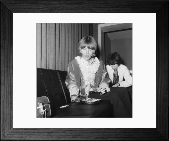 Framed Print : Rolling Stones meet at the Olympic Studios in Barnes, London to cut a couple of tracks