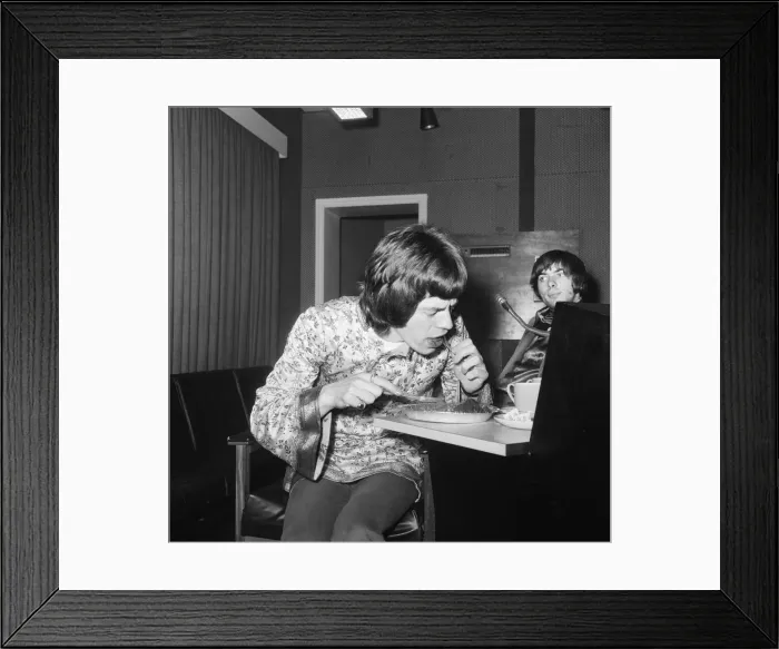 Framed Print : Rolling Stones meet at the Olympic Studios in Barnes, London to cut a couple of tracks