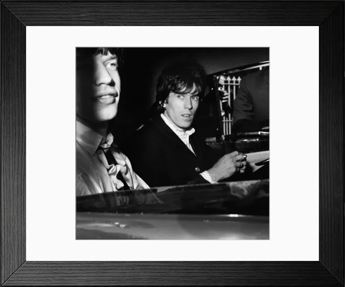 Framed Print : Mick Jagger of the Rolling Stones pop group departs from Wormwood Scrubs after he arrived
