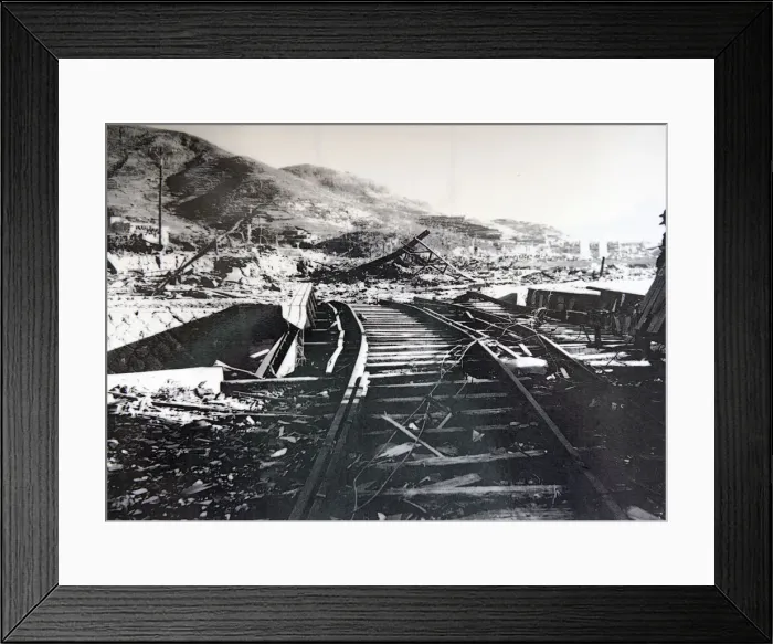 Framed Print : A-Bomb special feature by Tom Parry Nagasaki site of second Atomic bomb this time a Framed Print : A-Bomb special feature by Tom Parry Nagasaki site of second Atomic bomb this time a