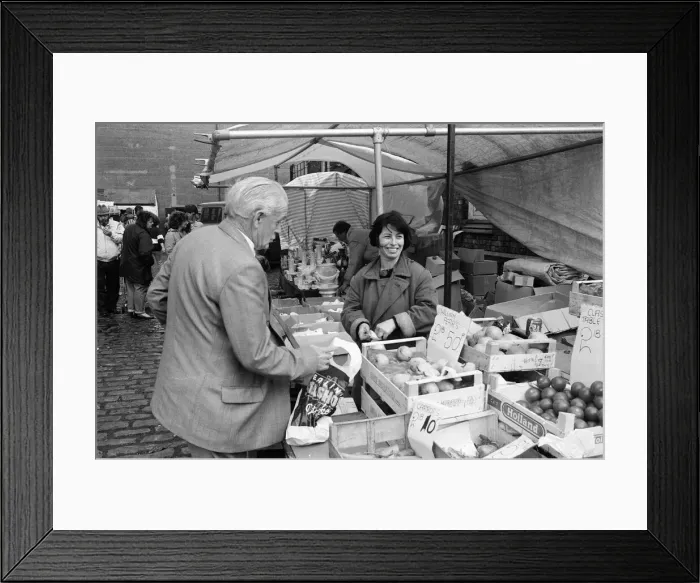 Framed Print : Heritage Market, Stanley Dock, Liverpool, 25th September 1988 Framed Print : Heritage Market, Stanley Dock, Liverpool, 25th September 1988