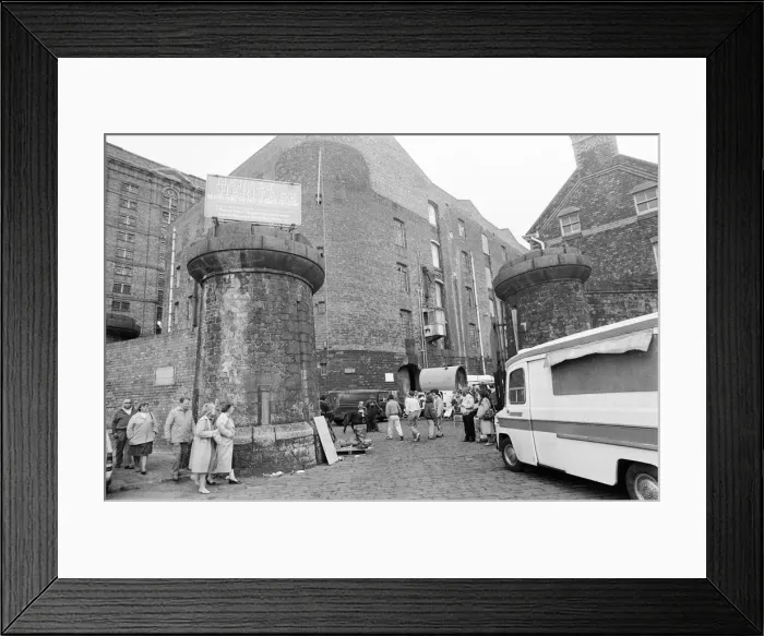 Framed Print : Heritage Market, Stanley Dock, Liverpool, 25th September 1988 Framed Print : Heritage Market, Stanley Dock, Liverpool, 25th September 1988