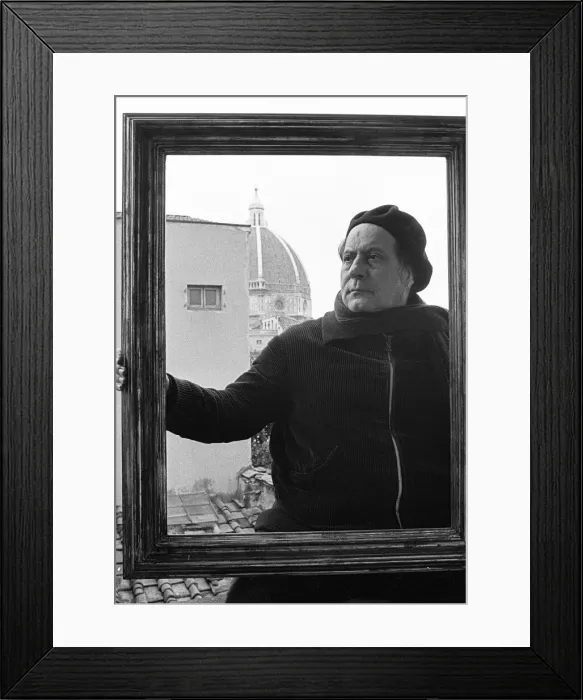 Framed Print : Annigoni by Annigoni 20th March 1970 After his successful completion of his Framed Print : Annigoni by Annigoni 20th March 1970 After his successful completion of his