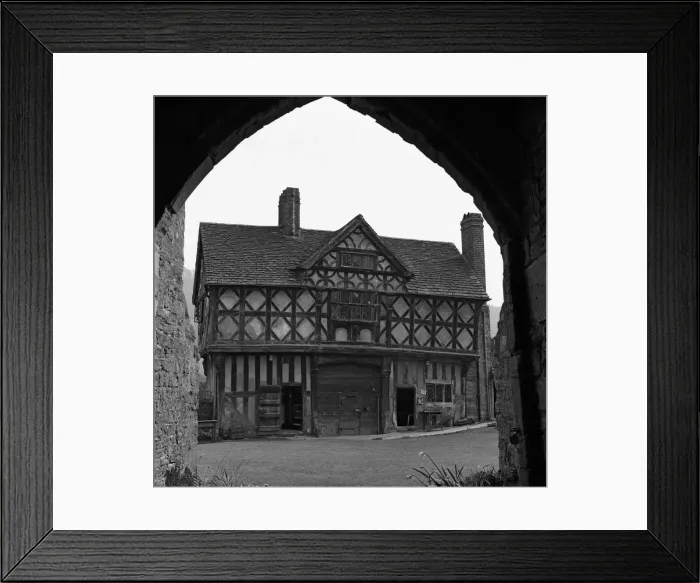 Framed Print : The gatehouse at Stokesay Castle in Stokesay, Shropshire. 21st April 1961 Framed Print : The gatehouse at Stokesay Castle in Stokesay, Shropshire. 21st April 1961
