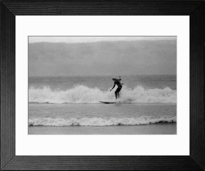 Framed Print : Surfing in Saltburn. 1971 Framed Print : Surfing in Saltburn. 1971