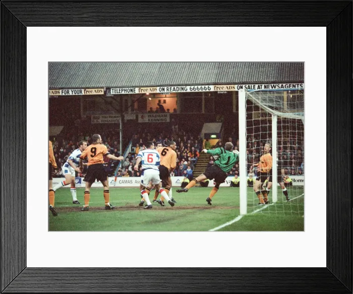 Framed Print : Football match, Reading v Wolverhampton Wanderers, final score 3-0 to Reading Framed Print : Football match, Reading v Wolverhampton Wanderers, final score 3-0 to Reading