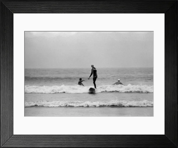 Framed Print : Surfing in Saltburn. 1971 Framed Print : Surfing in Saltburn. 1971