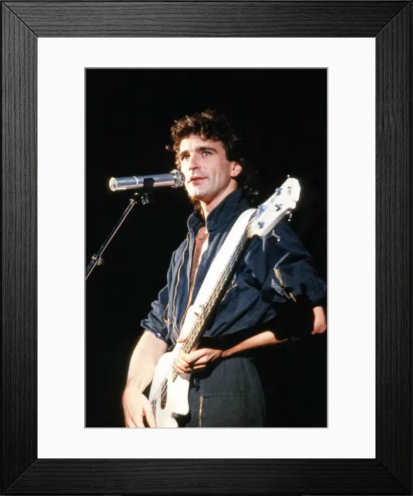 Framed Print : Canadian rock band Saga in concert at Hammersmith Odeon, singer Mike Sadler