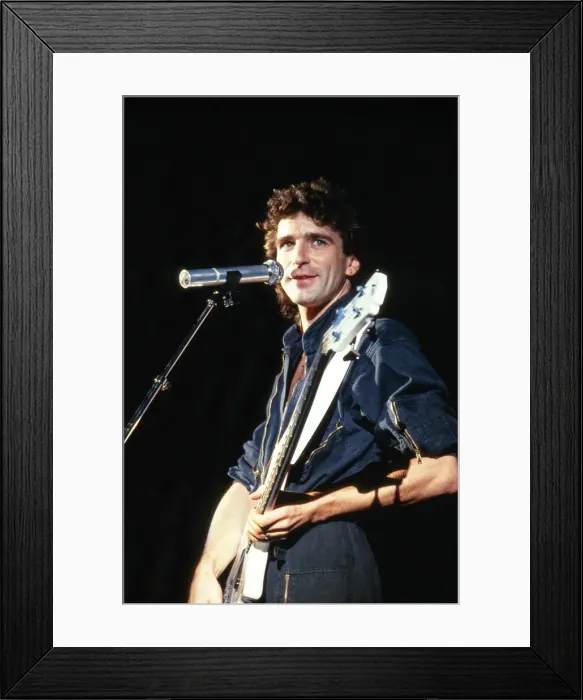 Framed Print : Canadian rock band Saga in concert at Hammersmith Odeon, singer Mike Sadler