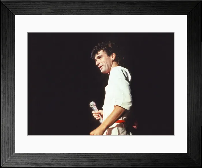 Framed Print : Canadian rock band Saga in concert at Hammersmith Odeon, singer Mike Sadler Framed Print : Canadian rock band Saga in concert at Hammersmith Odeon, singer Mike Sadler