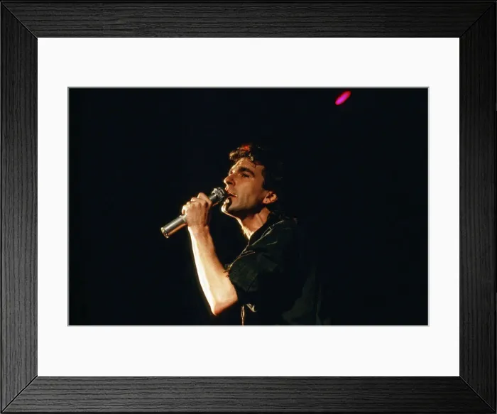 Framed Print : Canadian rock band Saga in concert at Hammersmith Odeon, singer Mike Sadler Framed Print : Canadian rock band Saga in concert at Hammersmith Odeon, singer Mike Sadler
