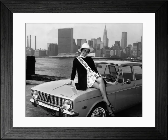 Framed Print : Birmingham Press Queen 1968, Miss Jenny Wood, pictured during her round the world trip