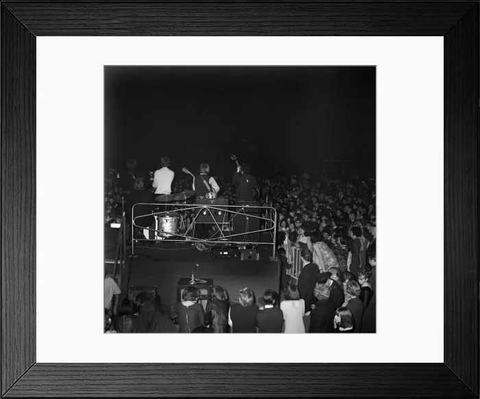 Framed Print : Rolling Stones pop group performing at the The Ready Steady Go Mod Ball Show