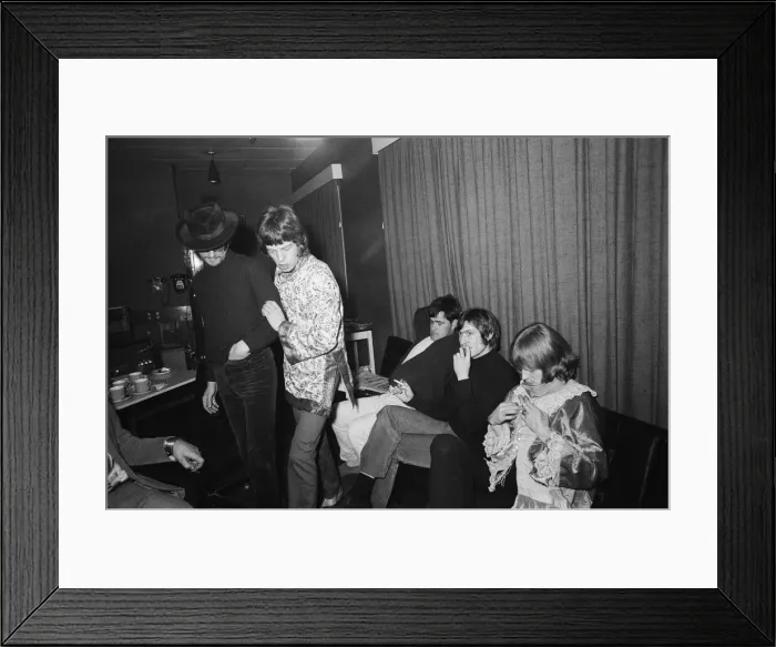 Framed Print : Rolling Stones meet at the Olympic Studios in Barnes, London to cut a couple of tracks