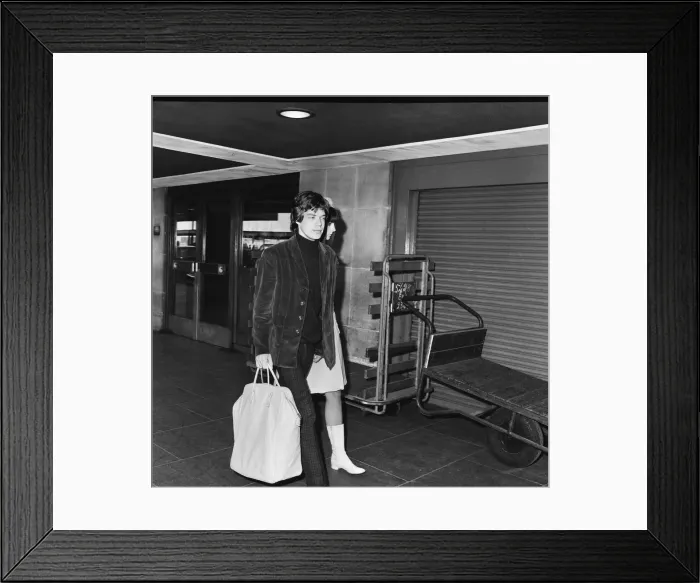 Framed Print : Lead singer of The Rolling Stones pop group Mick Jagger