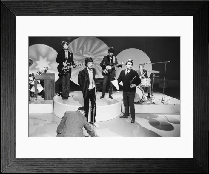 Framed Print : The Rolling Stones seen here in rehearsal for the Eamonn Andrews Show at the television Framed Print : The Rolling Stones seen here in rehearsal for the Eamonn Andrews Show at the television