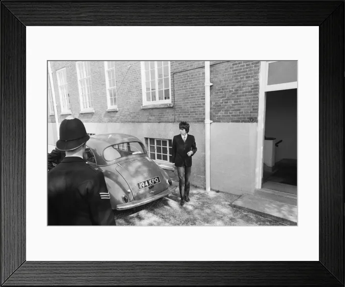 Framed Print : Mick Jagger, and Keith Richards (pictured) of The Rolling Stones face drugs related Framed Print : Mick Jagger, and Keith Richards (pictured) of The Rolling Stones face drugs related