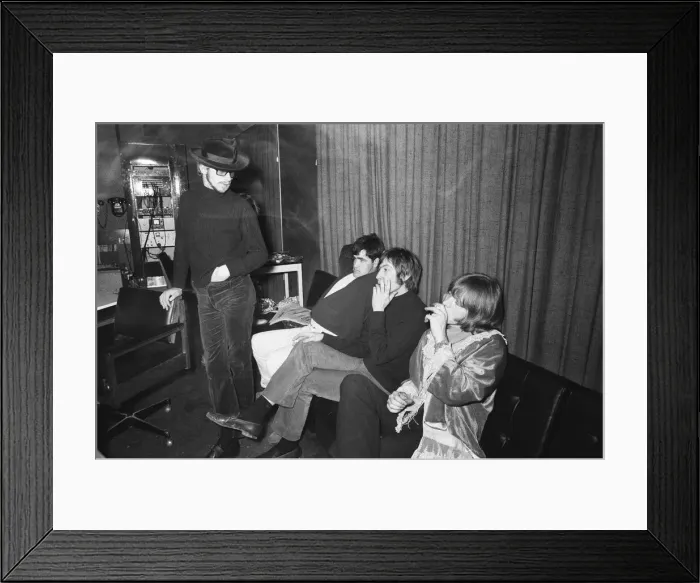 Framed Print : Rolling Stones meet at the Olympic Studios in Barnes, London to cut a couple of tracks Framed Print : Rolling Stones meet at the Olympic Studios in Barnes, London to cut a couple of tracks