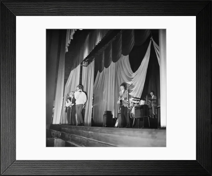 Framed Print : The Rolling Stones pop group performing at the ABC Theatre in Chester Framed Print : The Rolling Stones pop group performing at the ABC Theatre in Chester