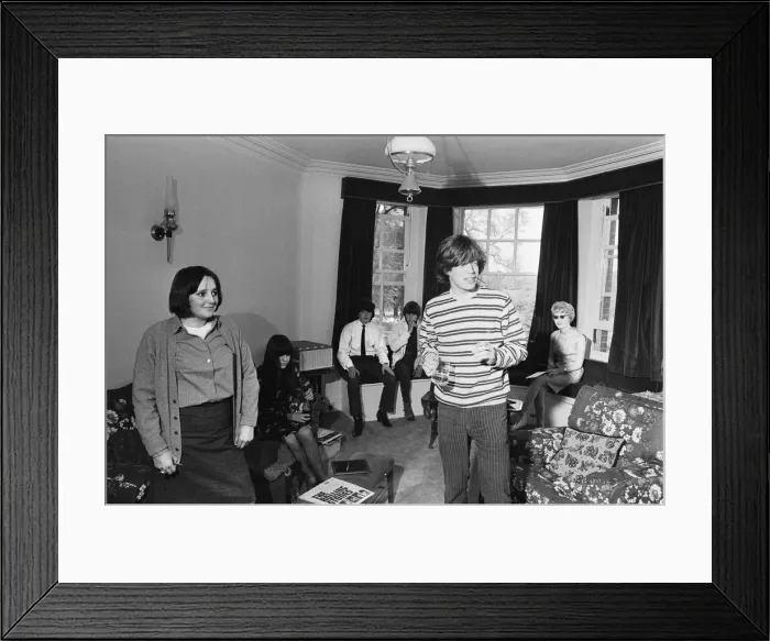 Framed Print : Mick Jagger of The Rolling Stones attends a party held by Sunday Mirror feature writer Framed Print : Mick Jagger of The Rolling Stones attends a party held by Sunday Mirror feature writer