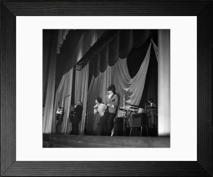 Framed Print : The Rolling Stones pop group performing heir show at the ABC Theatre in Chester Framed Print : The Rolling Stones pop group performing heir show at the ABC Theatre in Chester