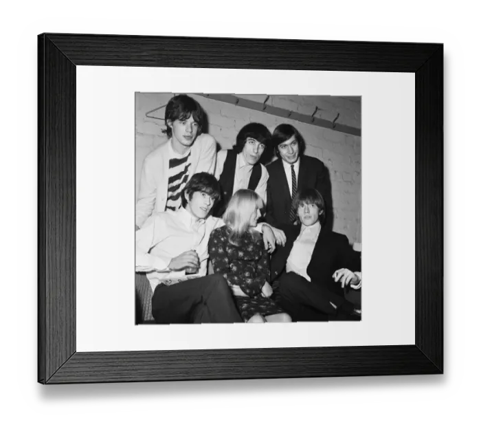 Framed Print : The Rolling Stones pop group with 14-year-old fan Christine Hart of Wigan following their Framed Print : The Rolling Stones pop group with 14-year-old fan Christine Hart of Wigan following their