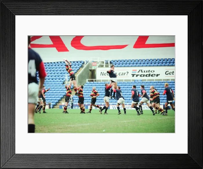 Framed Print : Richmond 40-22 London Scottish, English Rugby Union Premiership match at the Madejski Framed Print : Richmond 40-22 London Scottish, English Rugby Union Premiership match at the Madejski