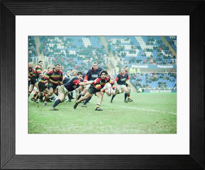 Framed Print : Richmond 40-22 London Scottish, English Rugby Union Premiership match at the Madejski