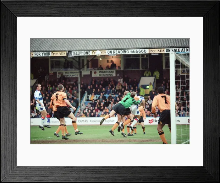 Framed Print : Football match, Reading v Wolverhampton Wanderers, final score 3-0 to Reading Framed Print : Football match, Reading v Wolverhampton Wanderers, final score 3-0 to Reading