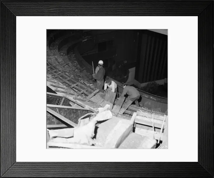 Framed Print : Demolition of the Gaumont Theatre, Middlesbrough. 1971 Framed Print : Demolition of the Gaumont Theatre, Middlesbrough. 1971