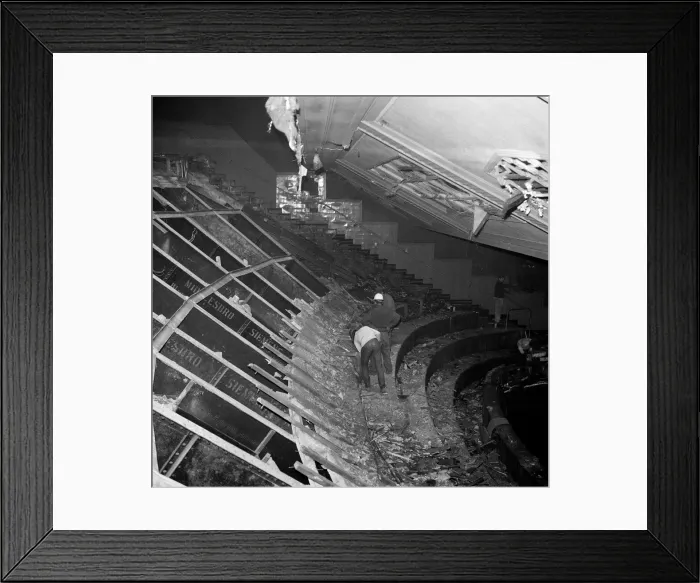 Framed Print : Demolition of the Gaumont Theatre, Middlesbrough. 1971 Framed Print : Demolition of the Gaumont Theatre, Middlesbrough. 1971