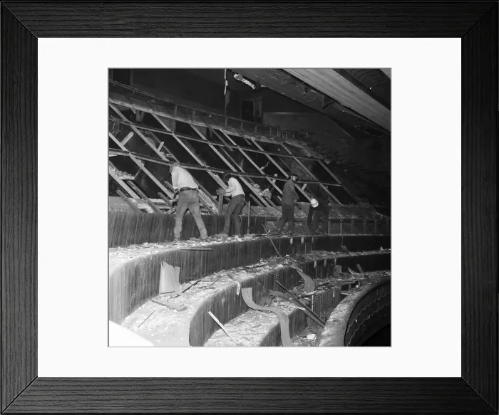 Framed Print : Demolition of the Gaumont Theatre, Middlesbrough. 1971 Framed Print : Demolition of the Gaumont Theatre, Middlesbrough. 1971