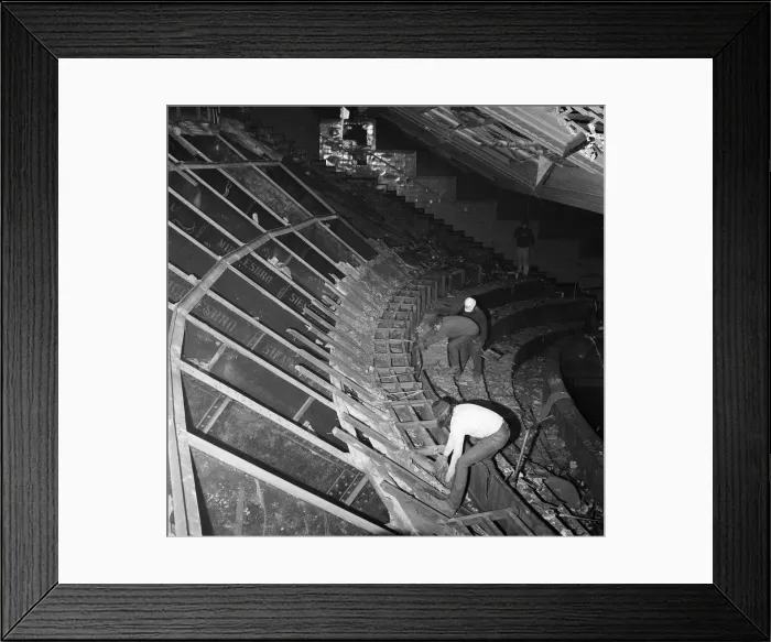 Framed Print : Demolition of the Gaumont Theatre, Middlesbrough. 1971 Framed Print : Demolition of the Gaumont Theatre, Middlesbrough. 1971