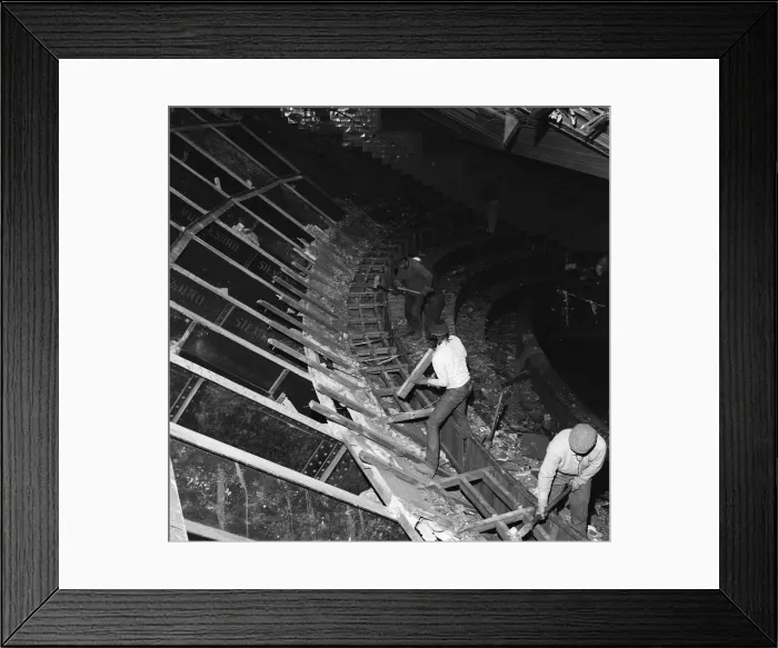 Framed Print : Demolition of the Gaumont Theatre, Middlesbrough. 1971 Framed Print : Demolition of the Gaumont Theatre, Middlesbrough. 1971