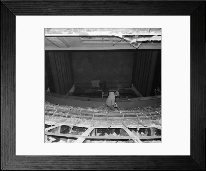 Framed Print : Demolition of the Gaumont Theatre, Middlesbrough. 1971 Framed Print : Demolition of the Gaumont Theatre, Middlesbrough. 1971