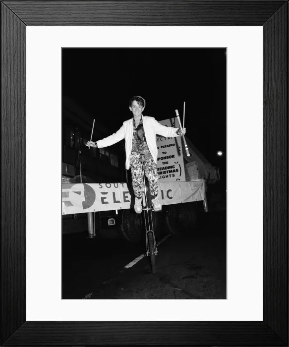 Framed Print : Christmas light switch on at Broad Street Mall, Reading. 21st November 1991