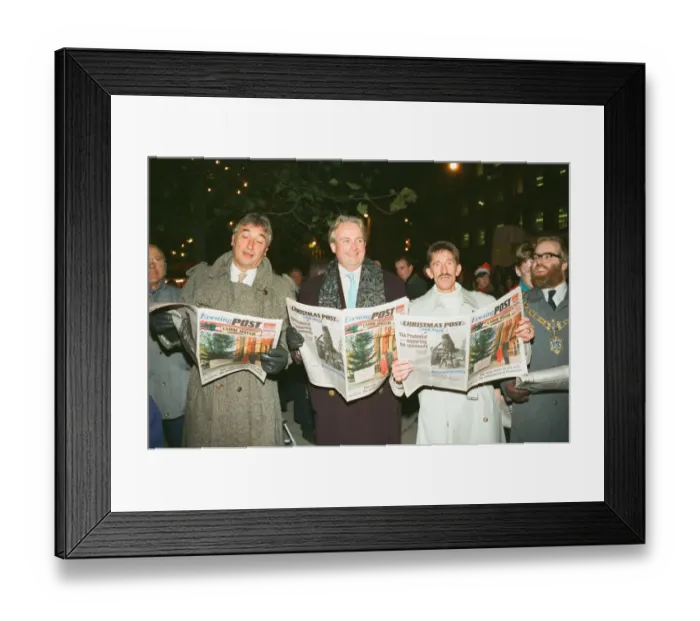Framed Print : Christopher Biggins and Barry Chuckle Christmas light switch on at Broad Street Framed Print : Christopher Biggins and Barry Chuckle Christmas light switch on at Broad Street