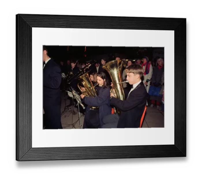 Framed Print : The Christmas lights at Broad Street Mall, Reading, are switched on. 22nd November 1990 Framed Print : The Christmas lights at Broad Street Mall, Reading, are switched on. 22nd November 1990