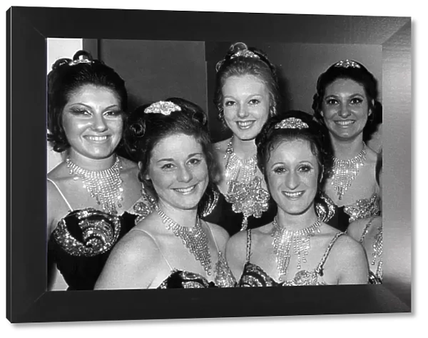 Birmingham Press Club Ball, 26th November 1971. The Viva dancers who entertained guests