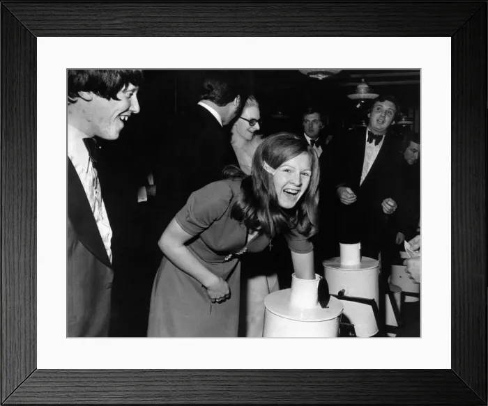 Framed Print : Birmingham Press Club Ball, 30th November 1973. Lucky dip at the tombola as Mrs Barbara Framed Print : Birmingham Press Club Ball, 30th November 1973. Lucky dip at the tombola as Mrs Barbara
