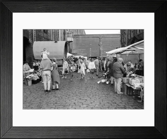 Framed Print : Heritage Market, Stanley Dock, Liverpool, 25th September 1988 Framed Print : Heritage Market, Stanley Dock, Liverpool, 25th September 1988