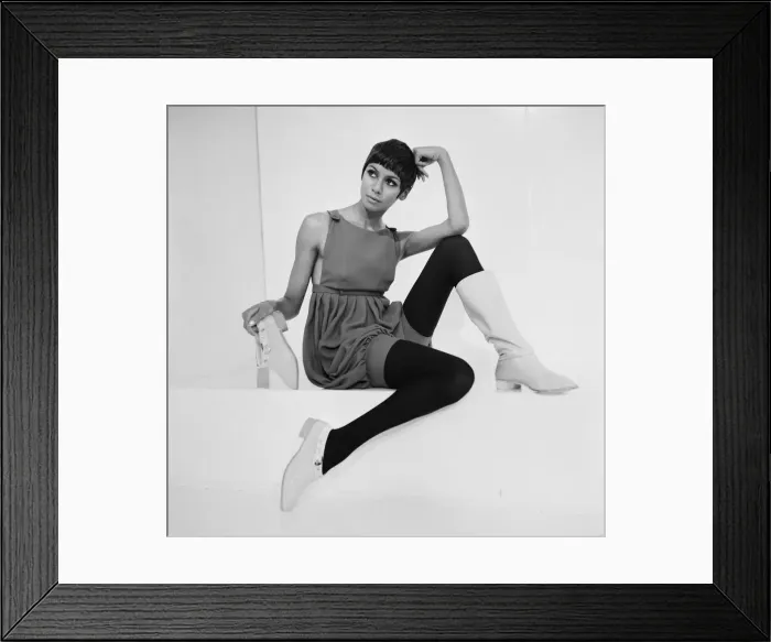 Framed Print : Sonia Pugin models Mary Quant Shoe Fashions at The Carlton Tower Hotel in London Framed Print : Sonia Pugin models Mary Quant Shoe Fashions at The Carlton Tower Hotel in London