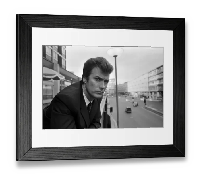 Framed Print : Clint Eastwood at the Albany Hotel on Smallbrook Queensway, Birmingham. 5th June 1967